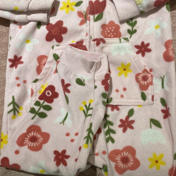 Floral Fleece Romper - Picture 3 of 4